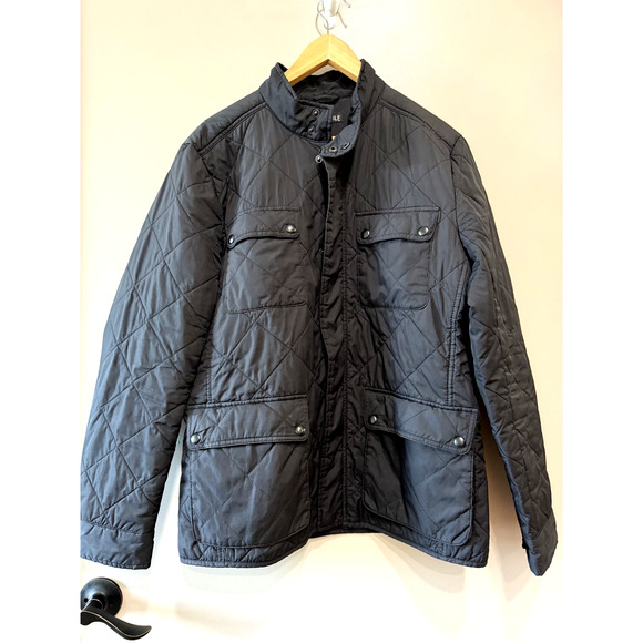 J. Crew Mercantile Black Quilted packable Jacket Barn Chore mock Men's Size M - Picture 1 of 10